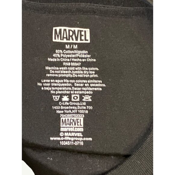 Marvel Mens Punisher Logo Black Graphic T-Shirt M - Picture 3 of 7